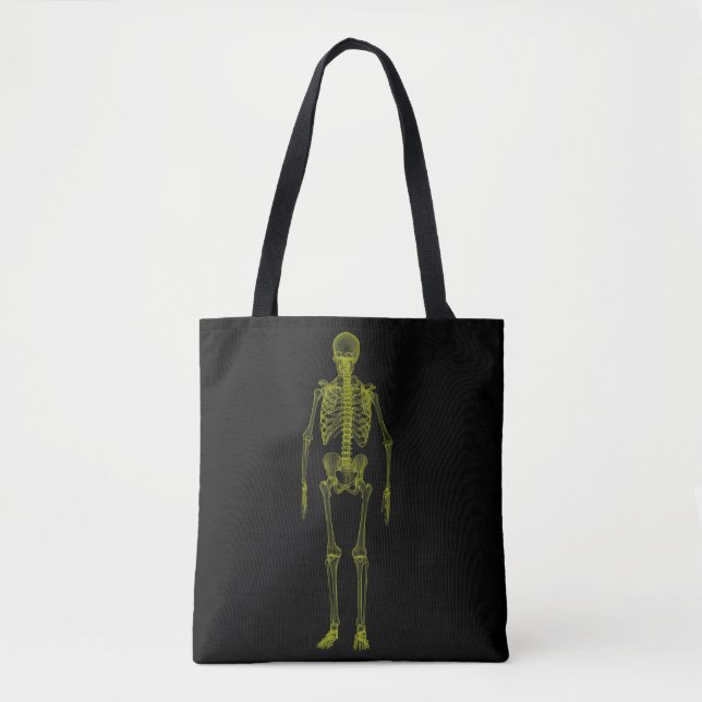 X-Ray Skeleton Tote Bag Tygkasse (Framsida)