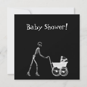 X-RAY SKELETON WOMAN & BABY - B&W INBJUDNINGAR