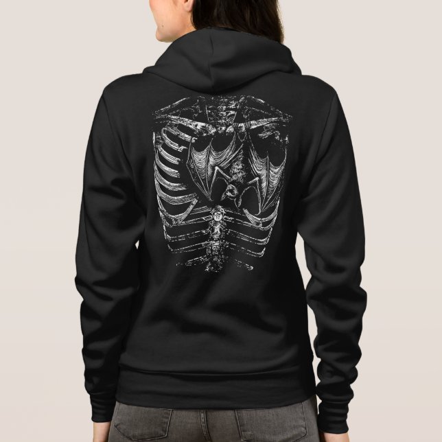 X-Ray Skelett Korpus mit Fledermaus T Shirt (Baksida)