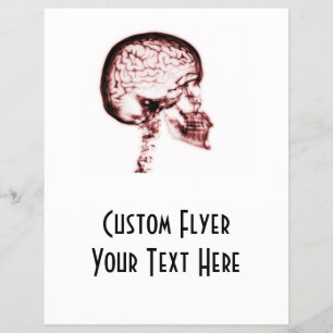 X-RAY SKULL BRAIN - RED REKLAMBLAD
