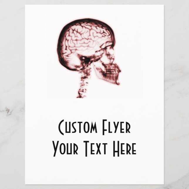 X-RAY SKULL BRAIN - RED REKLAMBLAD (Framsidan)