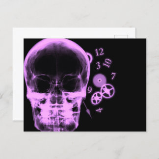 X-Ray Skull- och klockdelar - Rosa Vykort