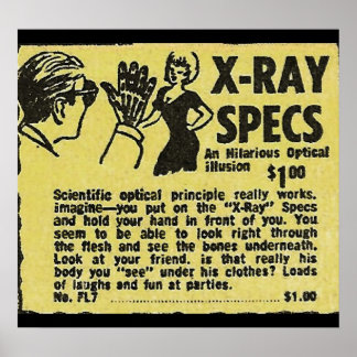 X-Ray Specs! Se genom kläder (typ av kläder) Poster