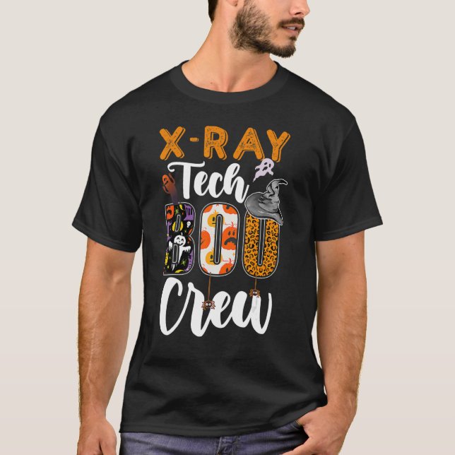 X-Ray Tech Boo Crew X-Ray-tekniker Halloween Mat T Shirt (Framsida)