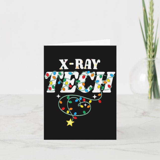 X-ray Tech Christmas Radiologic Technologist Techs Kort (Framsida)