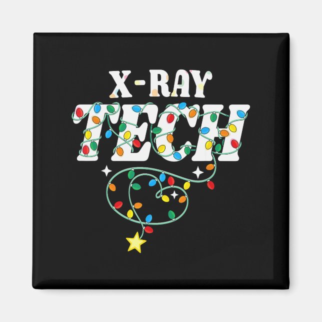X-ray Tech Christmas Radiologic Technologist Techs Magnet (Framsidan)