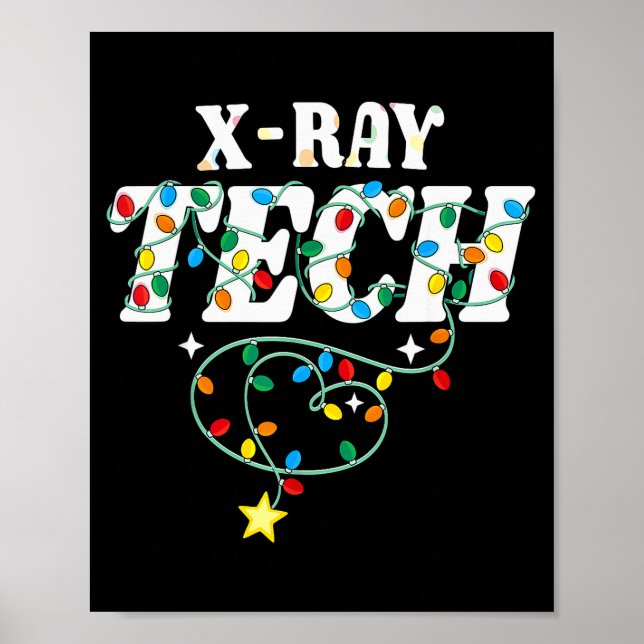 X-ray Tech Christmas Radiologic Technologist Techs Poster (Framsidan)