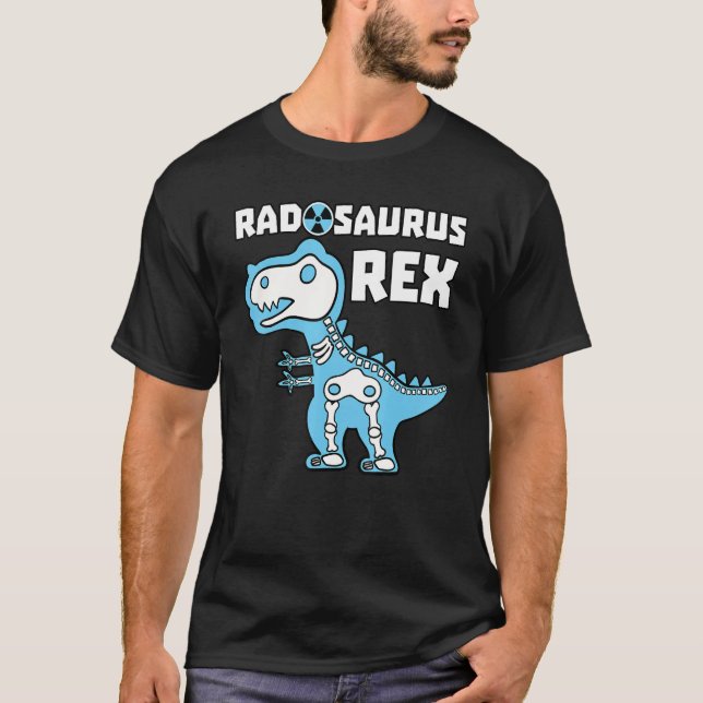 X Ray Tech Rex Dinosaur Radiographer Radiology Tec T Shirt (Framsida)