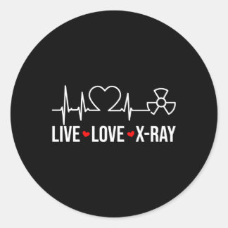 X-Ray Technolog Tech Live Kärlek X-Ray Runt Klistermärke