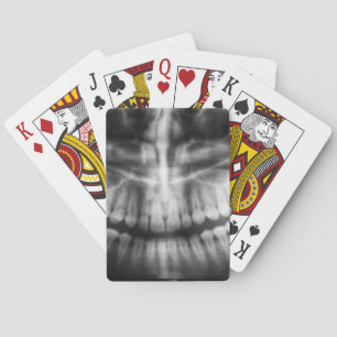 X-Ray Teeth Mouth Smile Black and White Casinokort
