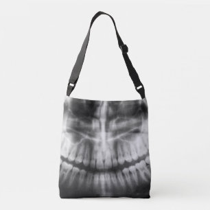 X-Ray Teeth Mouth Smiles Black and White Axelväska