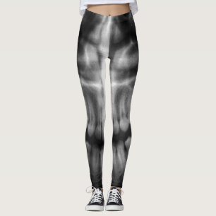 X-Ray Teeth Mouth Smiles Black and White Leggings