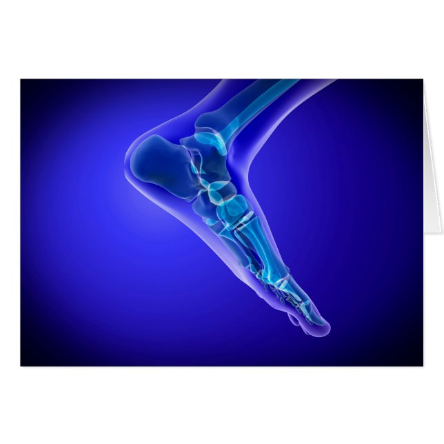 X-Ray View of human Foot 3 Hälsningskort (Framsidan Horizontal)