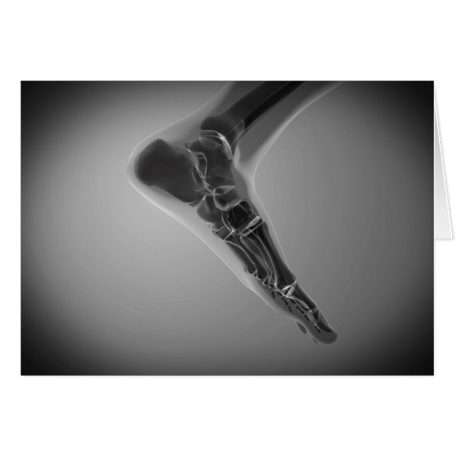 X-Ray View of Human Foot 4 Hälsningskort (Framsidan Horizontal)