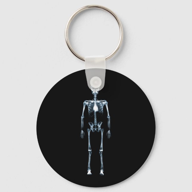 X-Ray Vision Blue Single Skeleton Nyckelring (Framsida)