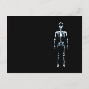 X-Ray Vision Blue Single Skeleton Vykort