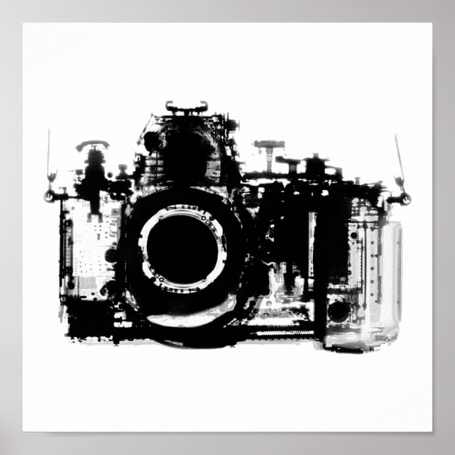 X-RAY VISION CAMERA - SVART OCH VITT POSTER (Framsidan)
