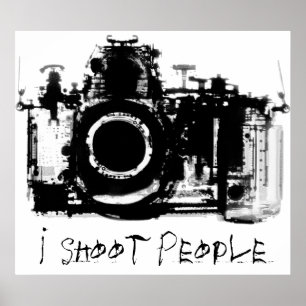 X-RAY VISION CAMERA - SVART OCH VITT POSTER