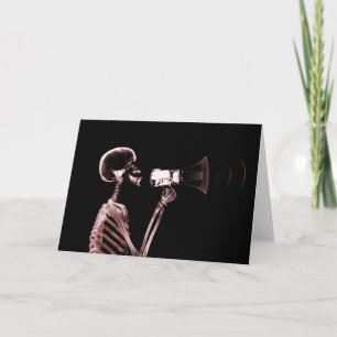 X-RAY VISION SKELETON PÅ MEGAPHONE - RED KORT