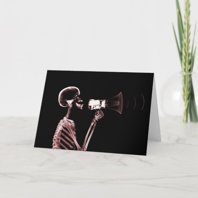 X-RAY VISION SKELETON PÅ MEGAPHONE - RED KORT (Framsida)