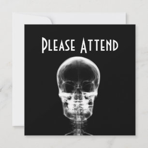 X-RAY VISION SKELETON SKULL - B&W INBJUDNINGAR