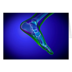 X-Ray-vy av humant fot 1 Hälsningskort