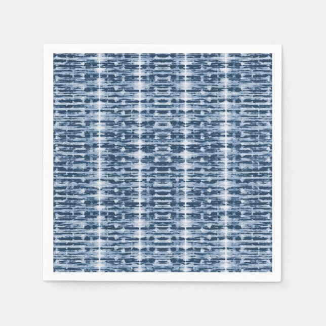 X-Ray Watercolor Shibori Rand Cocktail Napkins Pappersservett (Framsidan)