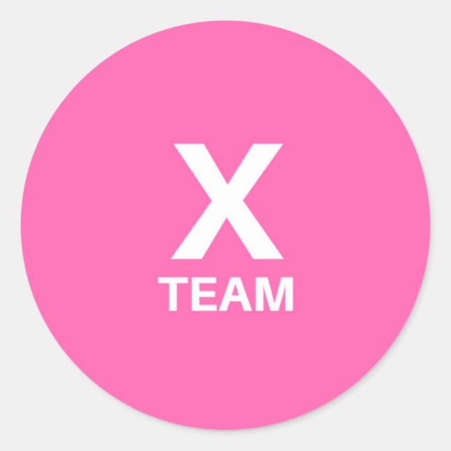 X Team Sticker Runt Klistermärke (Framsida)