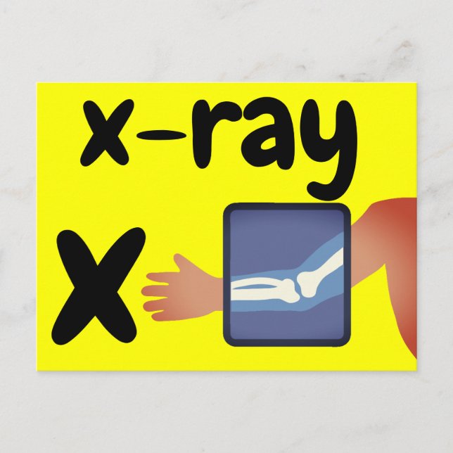 x - xray flash-kort vykort (Framsida)