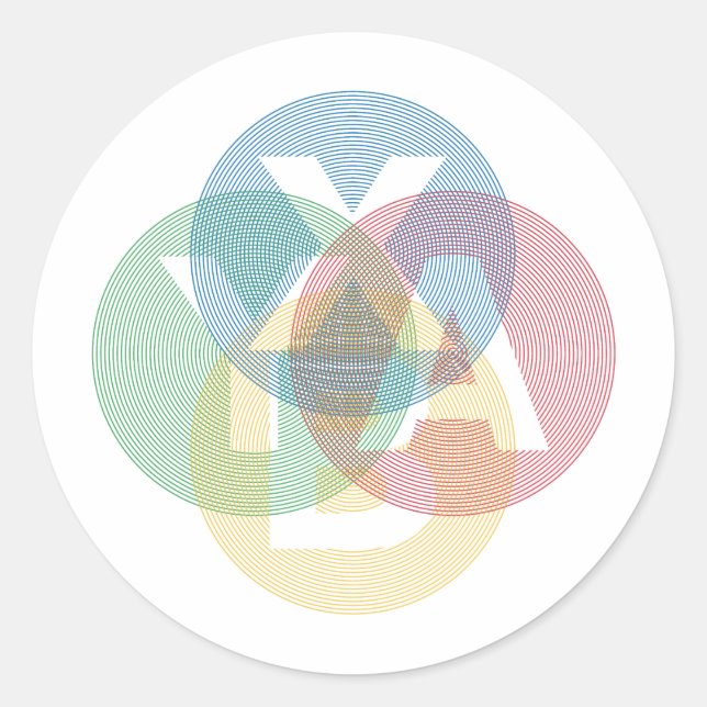 XABY-Färgad Runt Klistermärke (Framsida)