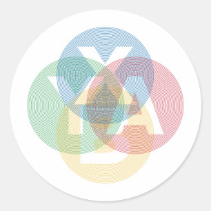XABY-Färgad Runt Klistermärke
