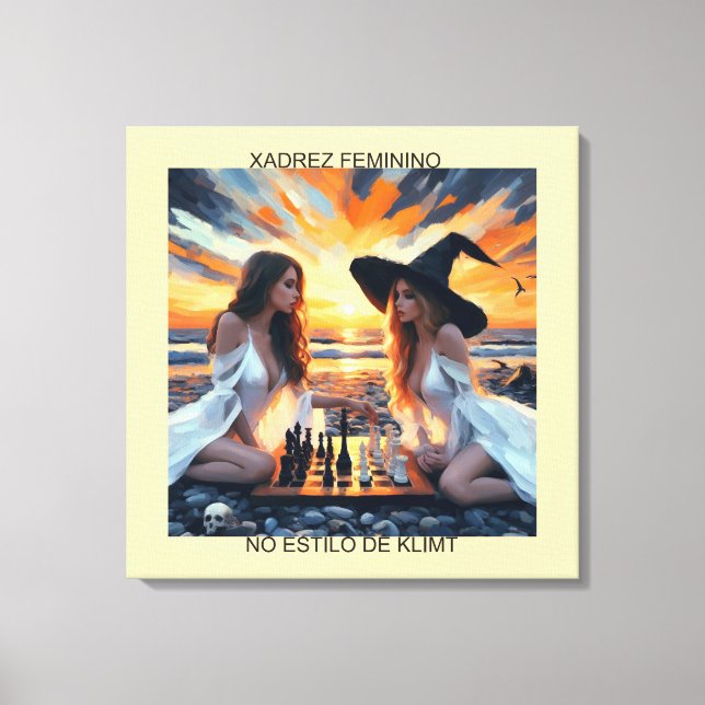 XADREZ FEMININO - Impressão em tela Canvastryck (Framsida)