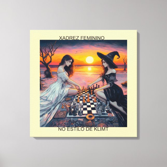 XADREZ FEMININO - Impressão em tela Canvastryck (Framsida)