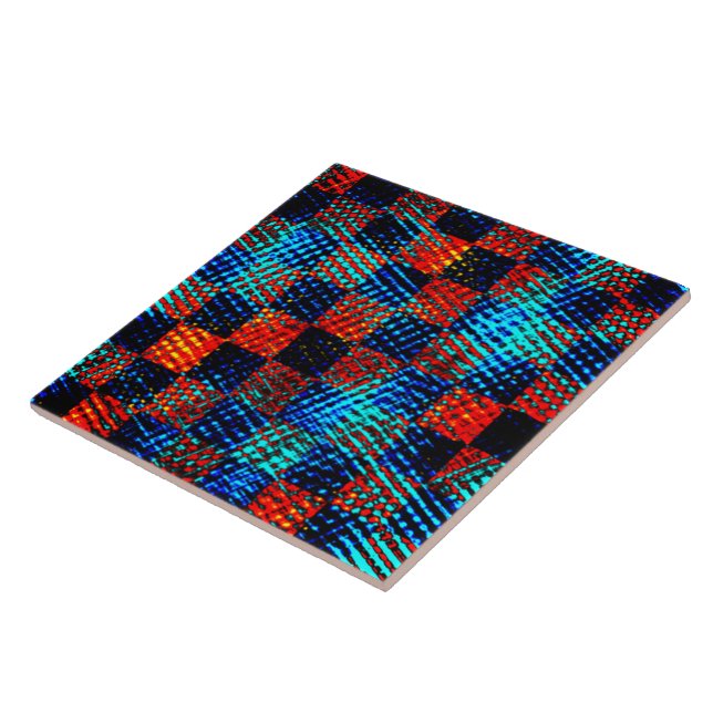 Xadrez laranja, azul, fejk sujo ou manchado. kakelplatta (Sidan)