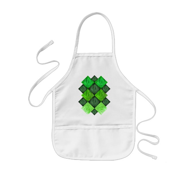 Xadrez verde, invertido gerando forma de um... barnförkläde (Framsidan)