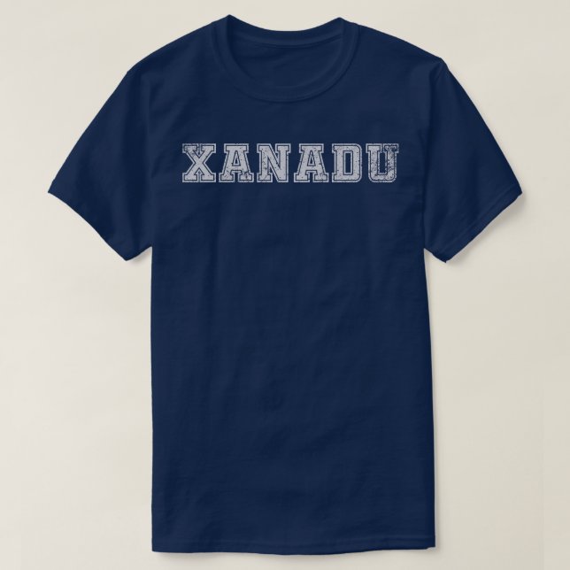 Xanadu Vintage Typografi T Shirt (Design framsida)