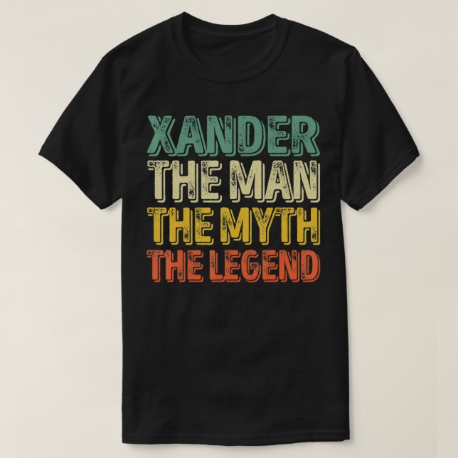 Xander människan, myten om den första förklaringen t shirt (Design framsida)