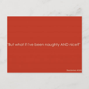 Xanderism #129 julvykort röda Naughty&Nice Helg Vykort
