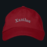 "Xanthos" Mens Name Embroidered, Embroidered Hat Broderad Keps<br><div class="desc">Pictured In Embroidery Is The Mens Name Xanthos.</div>