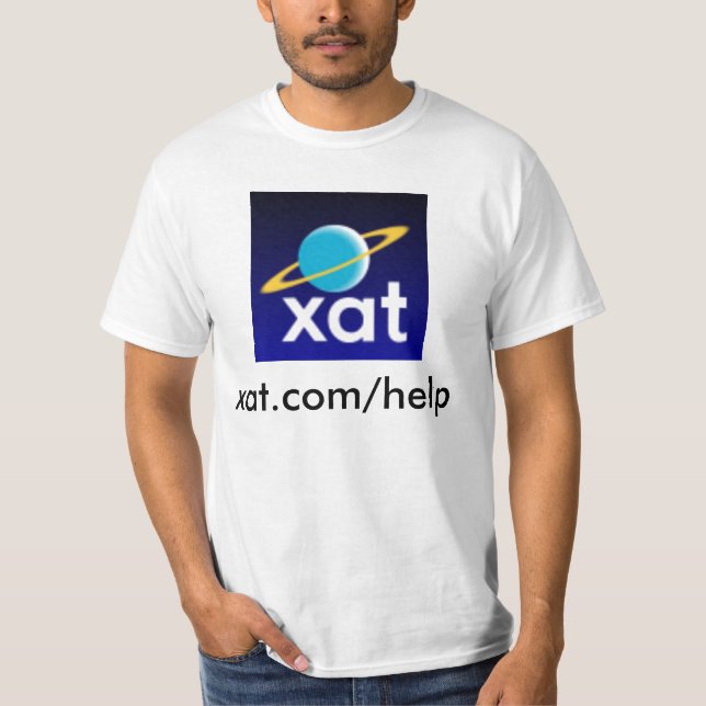 xat_logo xat.com/help t-shirt (Framsida)