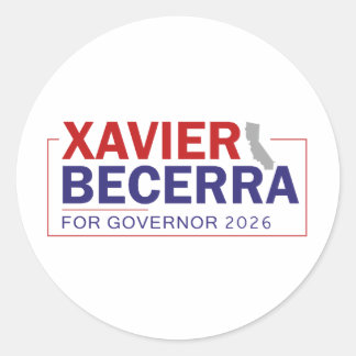 Xavier Becerra 2026 för guvernör, California Polit Runt Klistermärke