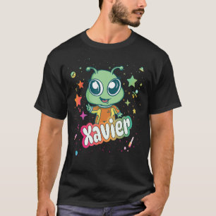 XAVIER - Cute Boy Namn med söt Alien T Shirt