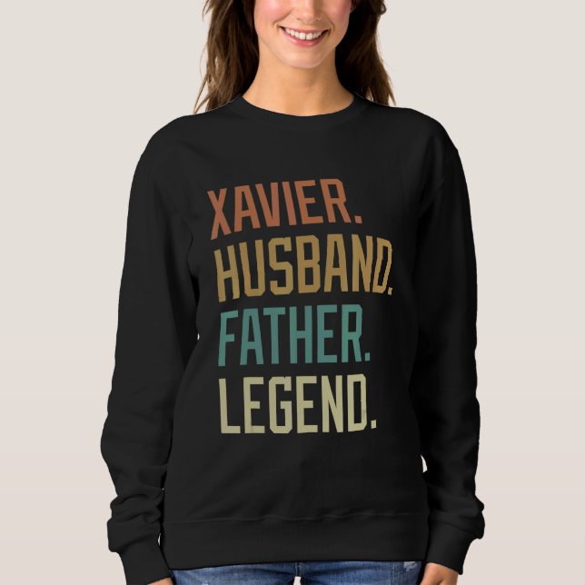 Xavier Husband Father Legend Father's Day Retro T Shirt (Framsida)