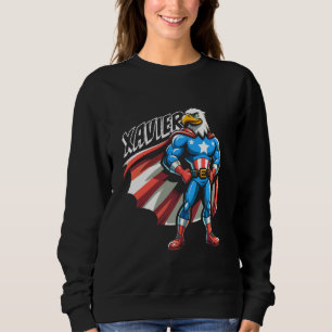 Xavier USA Eagle Patriotic Superhjälte för Boys Na T Shirt