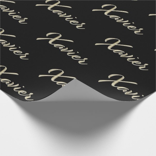 Xavier Vorname Name edles Geschenkpapier Papier Presentpapper (Hörn)