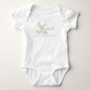 Xaviera namn betydelse X monogram flickbaby overal Tröja