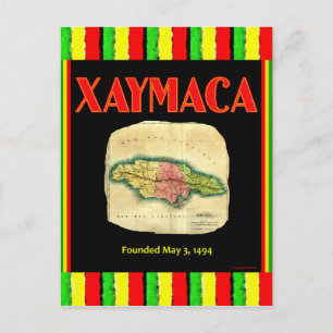 Xaymaca, grundad den 3 maj 1494 - Jamaica Karta Vykort