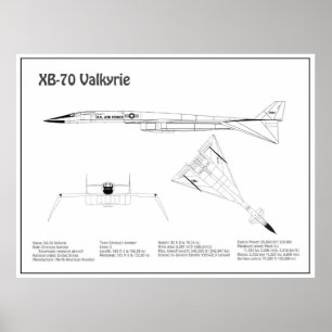 XB-70 Valkyrie - Flygplanets plan BD Poster