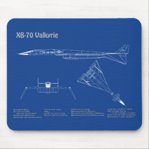 XB-70 Valkyrie - plan för flygplansavtryck AD Musmatta
