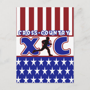 XC CROSS COUNTRY PATRIOTIC USA FÄRG VYKORT